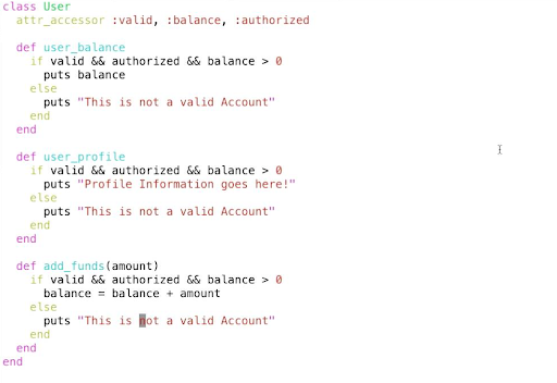 Ruby code example