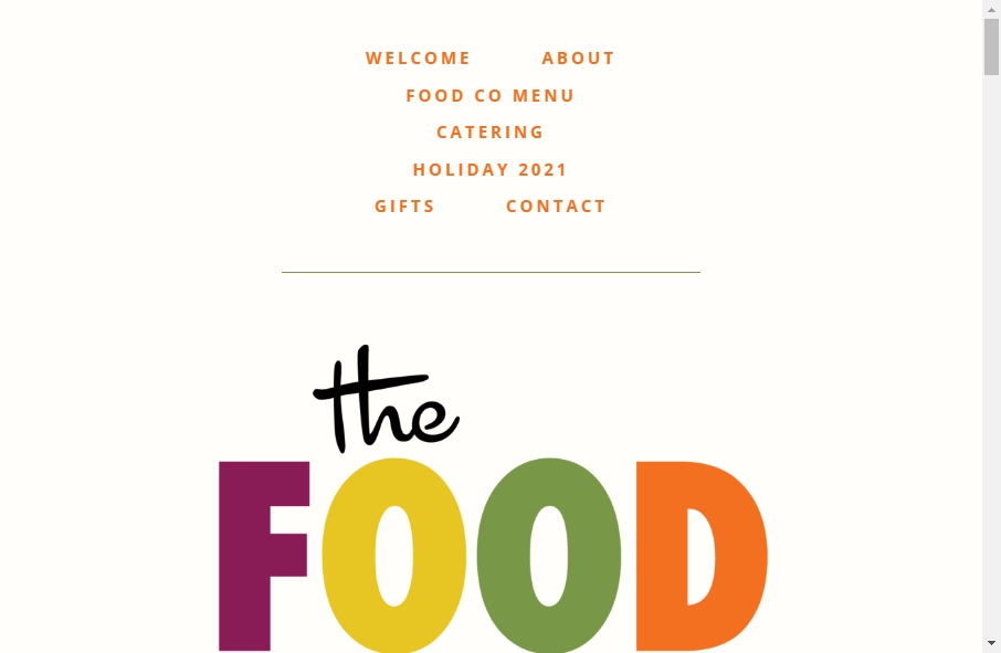 Food Website Design 2