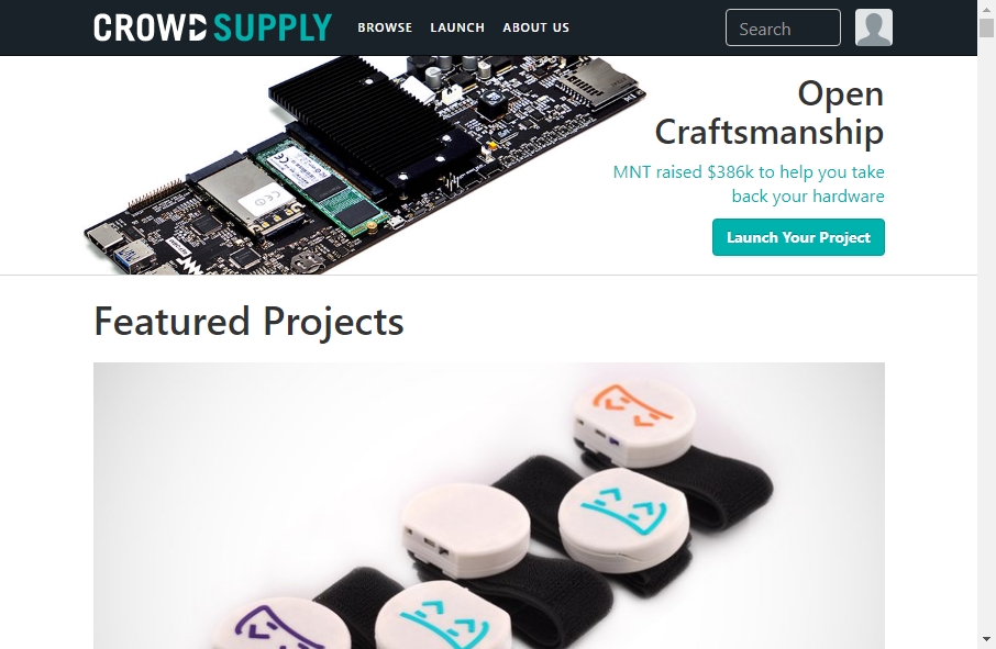 examples of crowdfunding websites: Crowdsupply