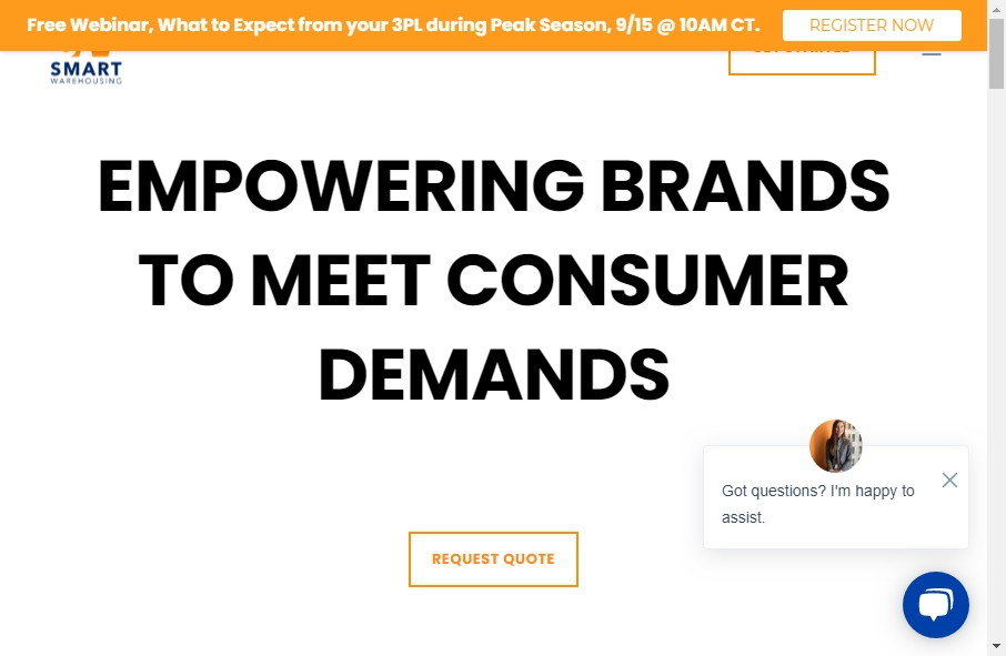 Warehousing Websites Examples 4