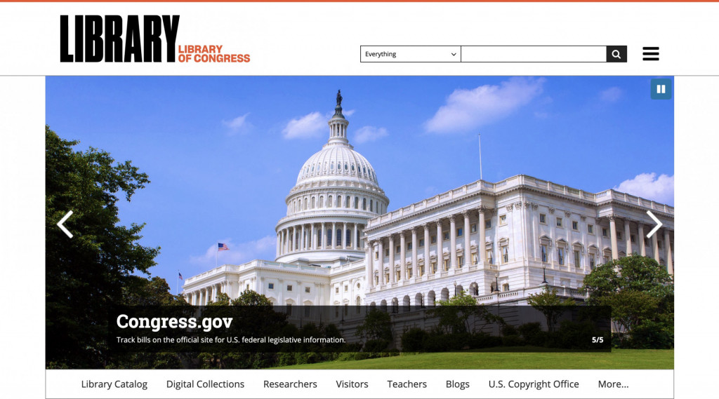 informational website examples - LoC