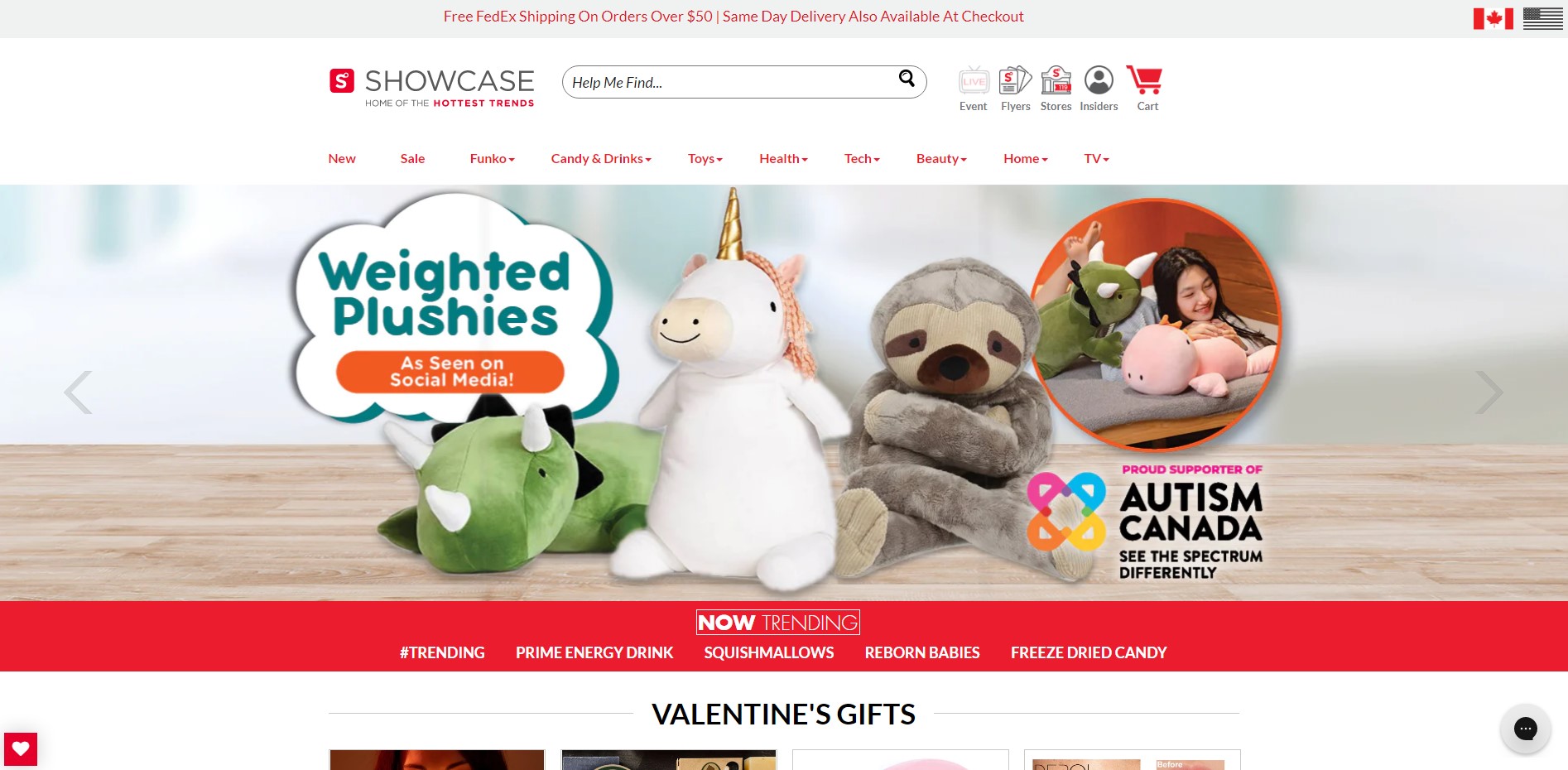 product showcase webpage