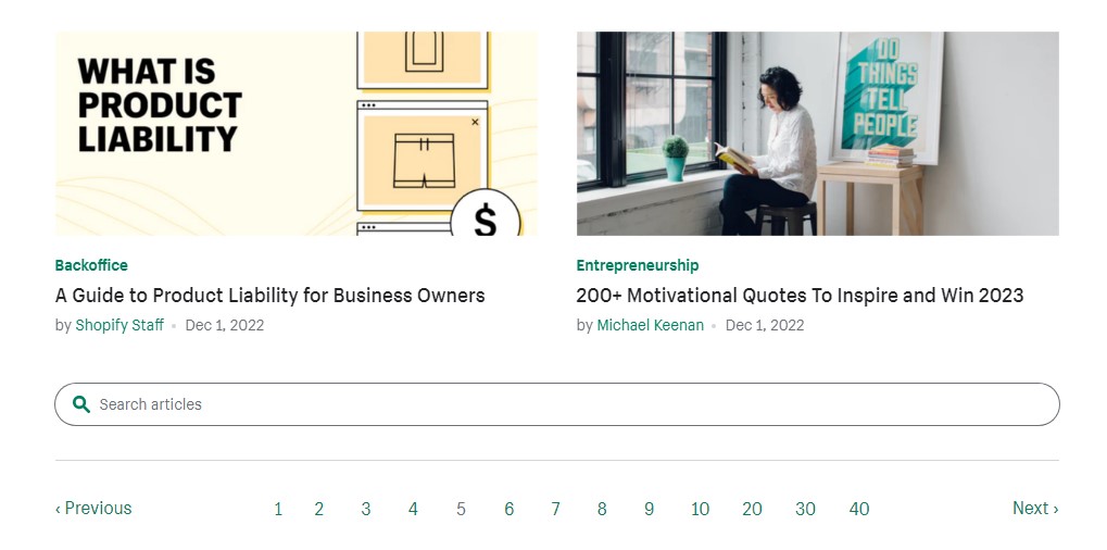 shopify pagination examples