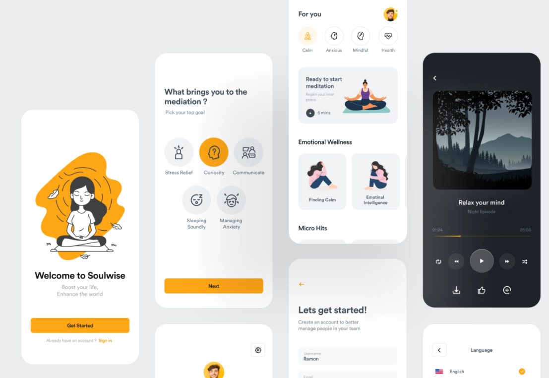 mobile application examples - lifestyle app